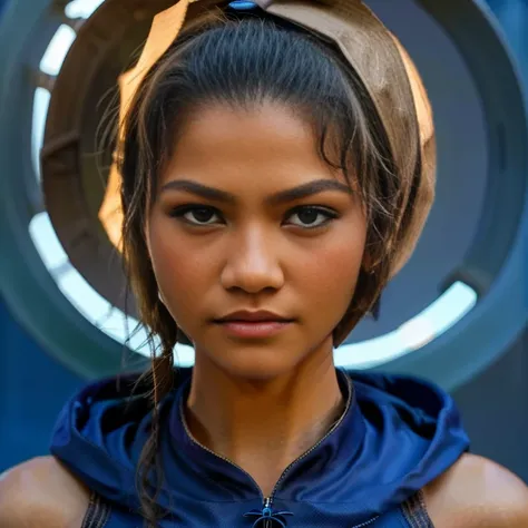 (zendaya:.4), (32k:1.5, Highest quality, masterpiece, Ultra-high resolution), Professional camera work:1.6, Highly detailed skin and face textures:1.3, Captivating portrait:1.2, Very accurate, Very detailed, 1 adult female, ((on the wheet field:1.3)), Incr...