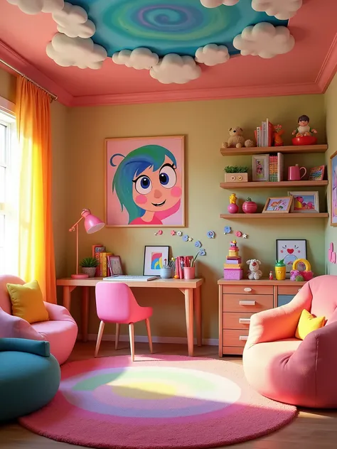 create the image of the children&#39;s room of the character joy from inside out 2