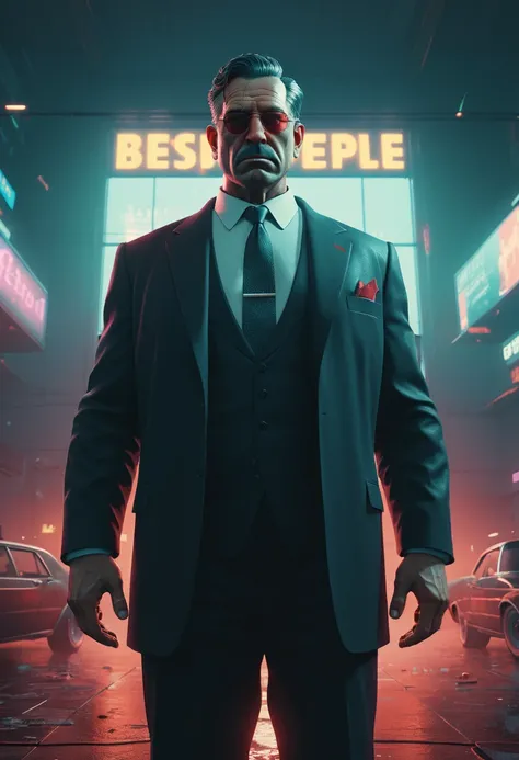 Mafia Boss, by Beeple.
full body, best quality, masterpiece, intricate details, ultra-detailed