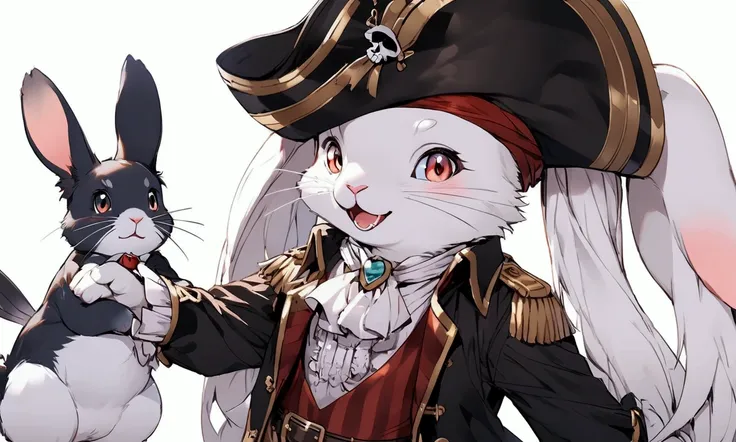 small, rabbit, pirate clothing, furry