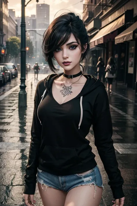 (best quality, 4k, 8k, high resolution, masterpiece: 1.2), ultra detailed, (realistic, photorealistic: 1.37), 1 girl, woman, emo...