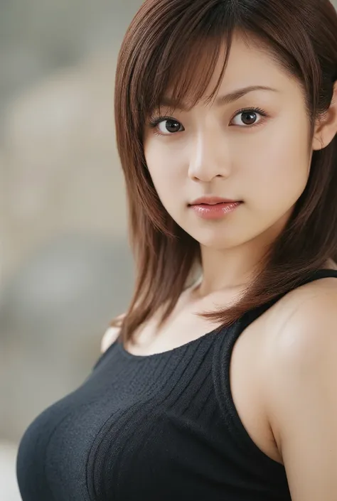 ((High image quality, 8k, masterpiece: 1.3)), sharp: 1.2, Perfect body beauty: 1.4, Slim Abs: 1.2, ((nude、Big Breasts: 1.2)), (((Ribbed sweater:1.3, Off-the-shoulder sweater))), short shorts:1.2, Expose your shoulders, (((Underbust: 1.1))), Face close-up: ...