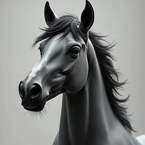 Generate a front view horse head image