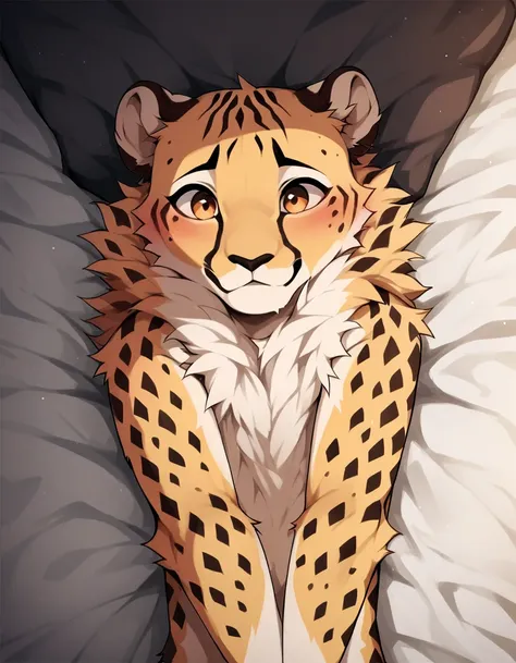 dagasi, body fur,  score_9, score_8_up, score_7_up, score_6_up, source_anime, rating_safe, dagasi_style, furry, cheetah, white s...