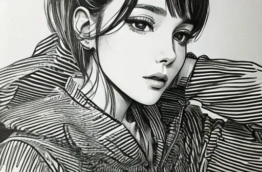 monochrome, thin lines, hand-drawn style,