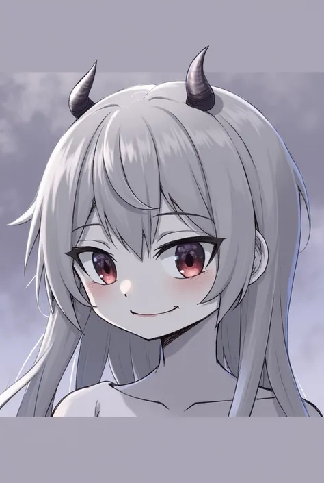 chi with the dark smile and small horns 