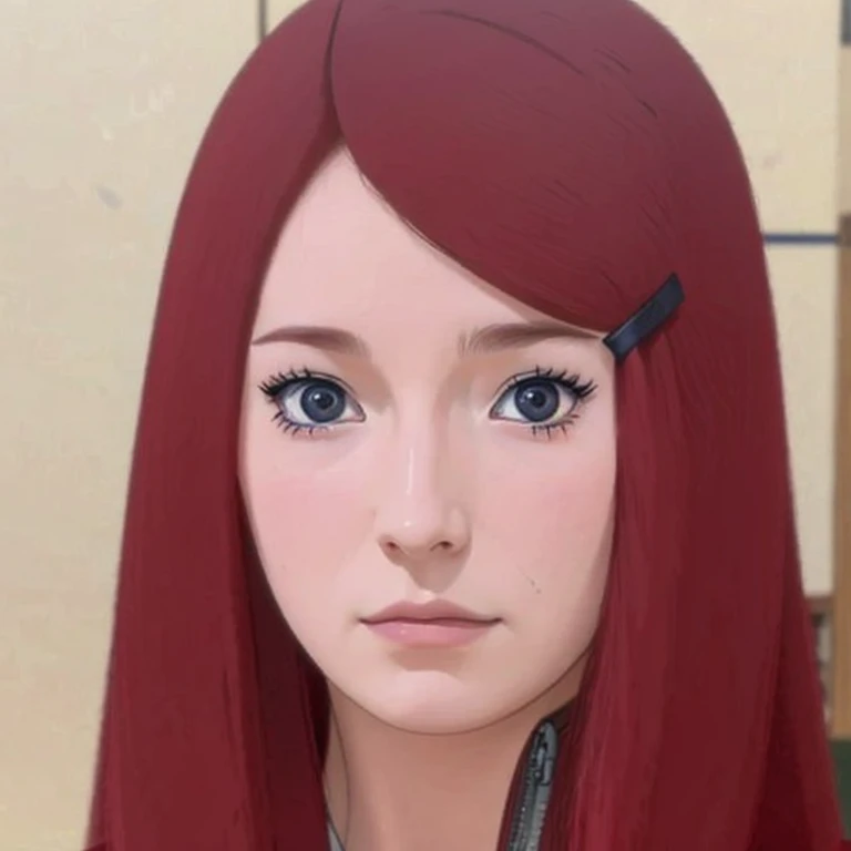 A young woman ,Appearance half asian(beautiful,elegant,maternal), half North european, Red hair, slightly violet eyes, Japanese clothing, rostro,DETAILED, realistic, masterpiece, 8k pixels,The best quality, Red hair ultra DETAILED 2k cg.