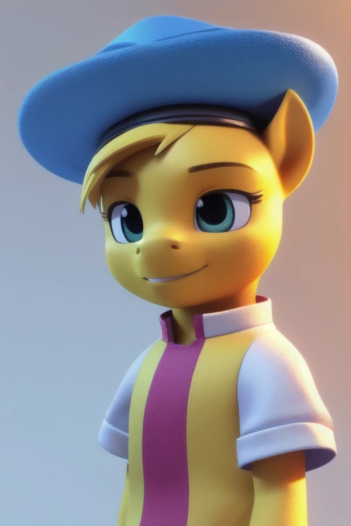 a close up of a toy of a boy with a hat on, cute cartoon character, cute 3 d render, 3 d character, 3d character, animation character, cute character, small character. unreal engine 5, 3 d character art, cartoon character, 3 d character render, 3d characte...