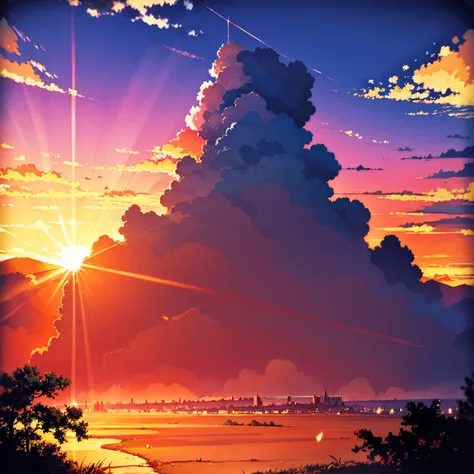 Summer sky (Painterly style), Realistic, highly Realistic, Attention to detail, breathtakingly Realistic, High contrast realism, Extremely saturated realism, Vibrant colors, Dramatic lighting, Charming landscape, Compelling storytelling, Atmospheric scener...