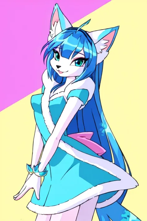 Female furry snowy cat winx club style 