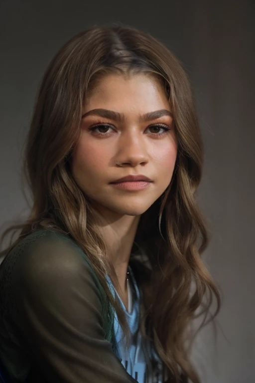 (zendaya:1.3) "painted, a beautiful young girl, she bursts into tears", the most emotional scene, watercolor, trending on artsta...