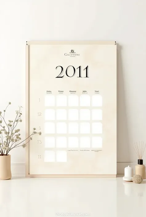 congratulations calendar with space to attach photos within the months
