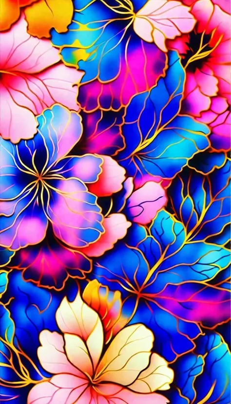 a close up of a colorful background with many different colored flowers, magical colorful flowers, beautiful iphone wallpaper, b...