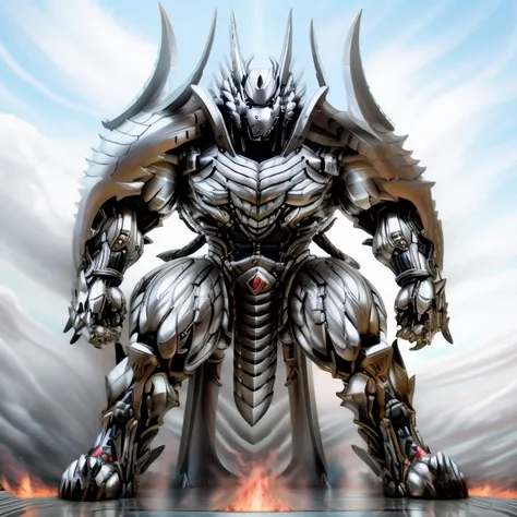 silver samurai.
- masterpiece. best quality. full body. 1boy.
- armor suit. (full armor. cyborg. science fiction. combat helmet) 
- dominating silver samurai. silver samurai is over 1000 meters long. focus GIANT mechanical Muscular silver samurai is trampl...