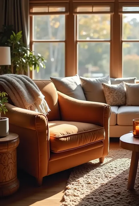 Bring autumn vibes into your living room with this cozy setup.