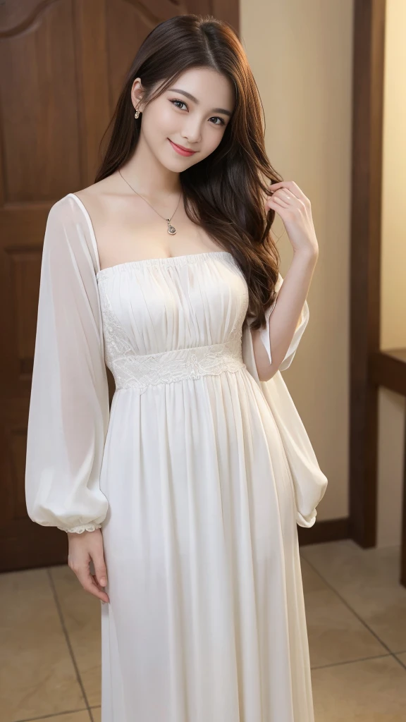 (highest quality, 16K, masterpiece: 1.3), (movie actress:1.4),beautiful woman with perfect figure: 1.2, 1 female, alone, (Nationality is random:1.4), wearing a pendant, strapless、elegant long dress、(very affectionate smile:1.2)、 highly detailed face and sk...