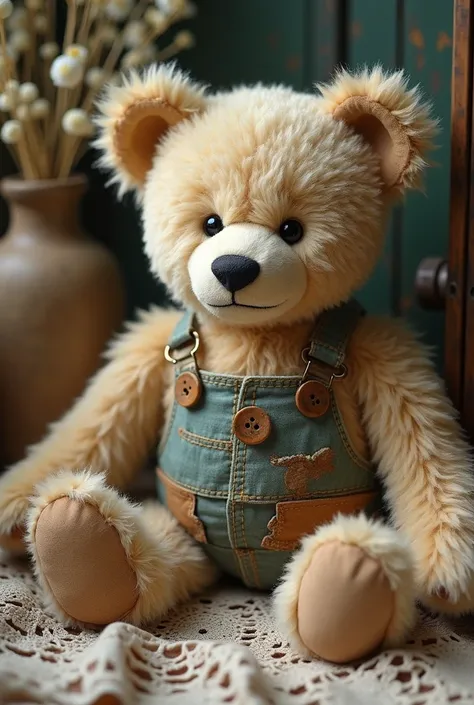 Teddy bear shabby chic bohemian retro antique
