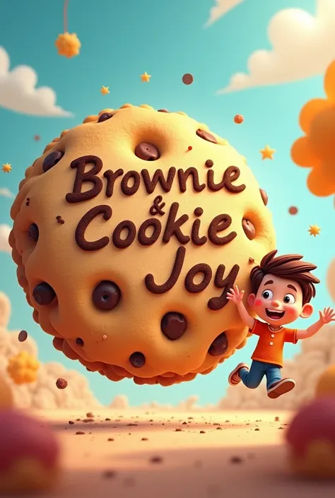 Image of a cookie that says brownie & cookie joy animated boy