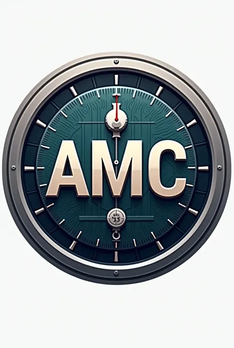 Generate vectorized isotype with the letters AMC. round design, design based on straightness , trust and seriousness ,concept of precision when measuring elements ,process certification , management control , image with illustration in its design,enclosed ...