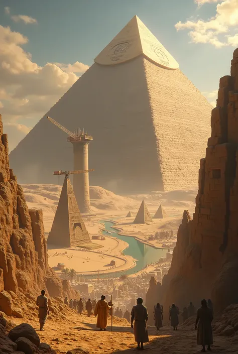 Destroy the aliens by building the pyramids