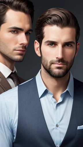 A group of 30-year-old Apfelbaum masculine men with a focus on the face