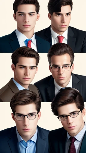 A group of 20-year-old Auerbach men with a focus on the face