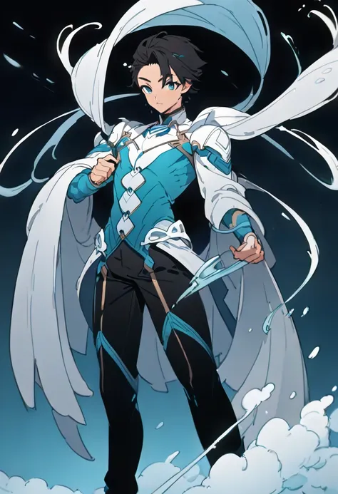 Azashi is a fictional hero with the ability to manipulate the air around him. His appearance is slim and athletic, with short, dark hair and deep, light blue eyes. He wears a special suit that allows him to move easily through the air and that adapts to at...