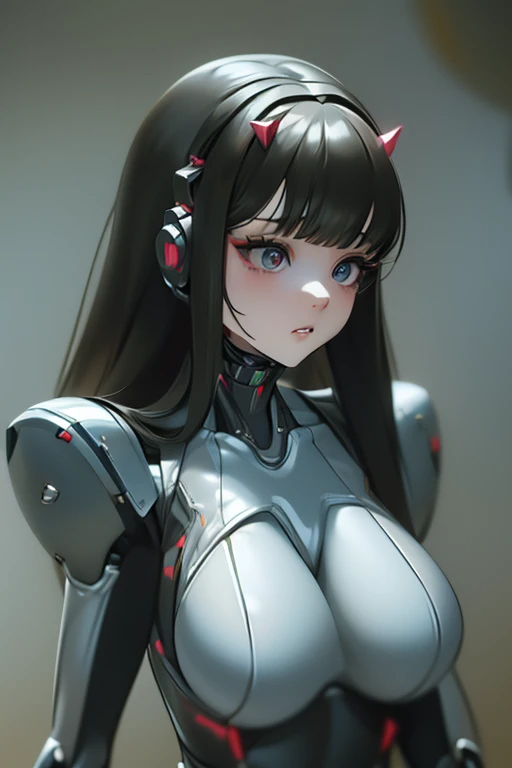 (masterpiece),(Highest quality),(Super detailed),(Best illustrations),(Best Shadow),(Absurd),(Detailed Background),(so beautiful), 16K, 8K, 4K,(Best Shadow),robotization,woman ,big bust,Robot Joint ,Metal skin,Black robot Suit,long hair,a black robot suit ...