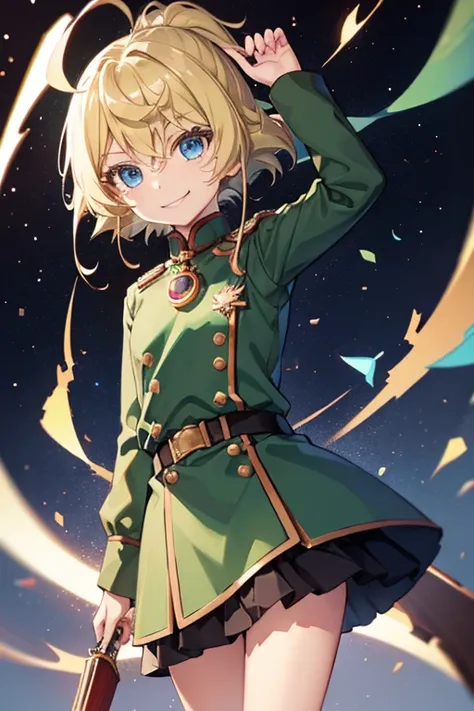 Tanya、girl、One person、small、small胸、、Wicked Smile、Highest quality、uniform、