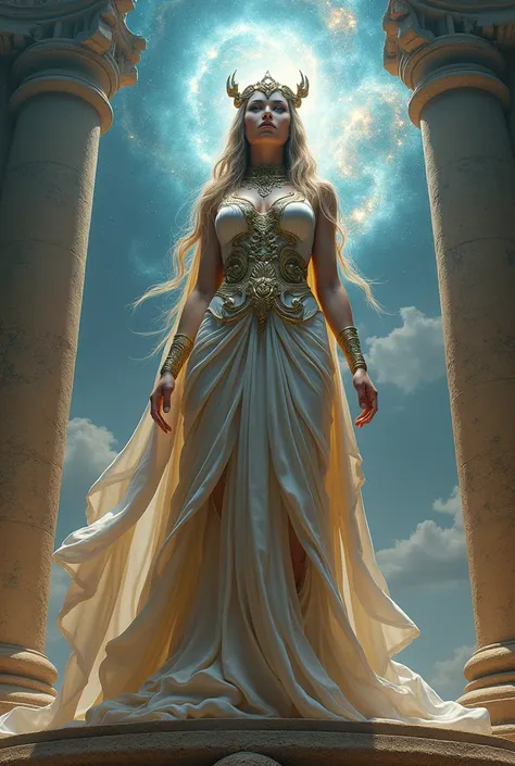 Epic and realistic version of the imposing goddess Affordite 
