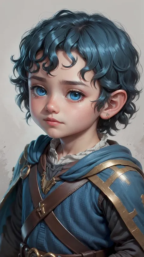 (cbzbb:1.25), portrait of cutest frodo baggins blue eyes , artstation, cgi_animation,