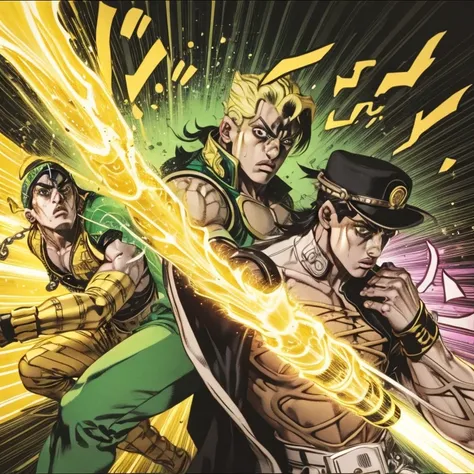 jojo's bizarre adventure part 3, by hirohiko araki, boys' manga, (the moment of the final battle between jotaro kujo and dio, a ...