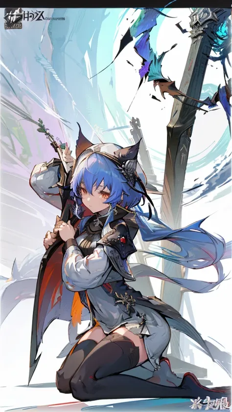 anime - style image of a woman in a hat and coat with a feathered tail, shadowverse style, from arknights, zerochan art, full bo...