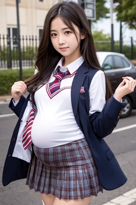 High school girl pregnant uniform