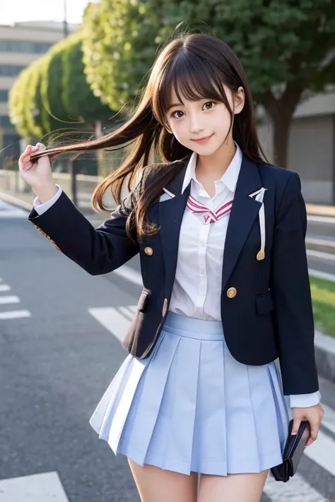 Cute Girls､High school girl､Idol､uniform､blazer､mini skirt､See-through､Fluttering in the wind