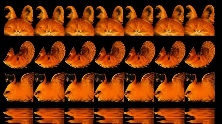 Autostereogram, stereogram, Orange Image, animals