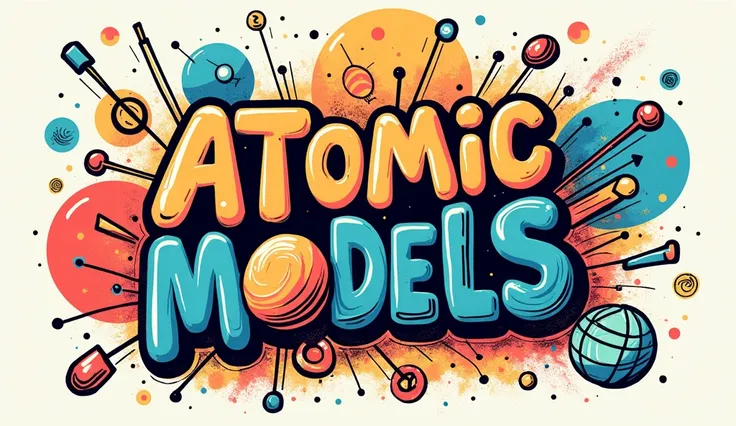 Can you create a doodle word poster with the word ATOMIC MODELS ( Landscape please ) 