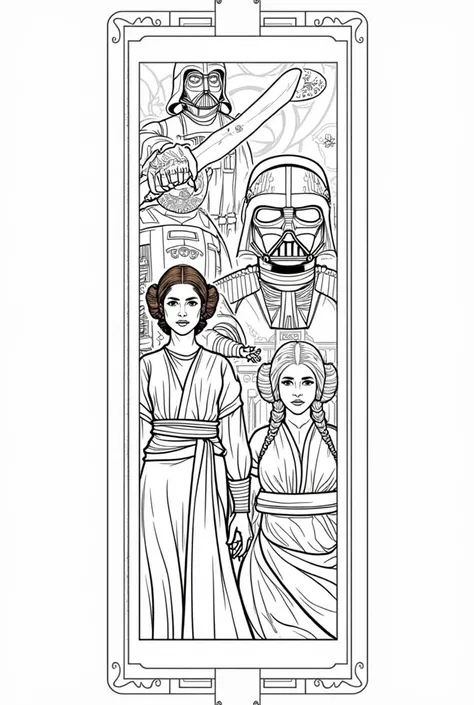 Star Wars coloring page that can become a bookmark