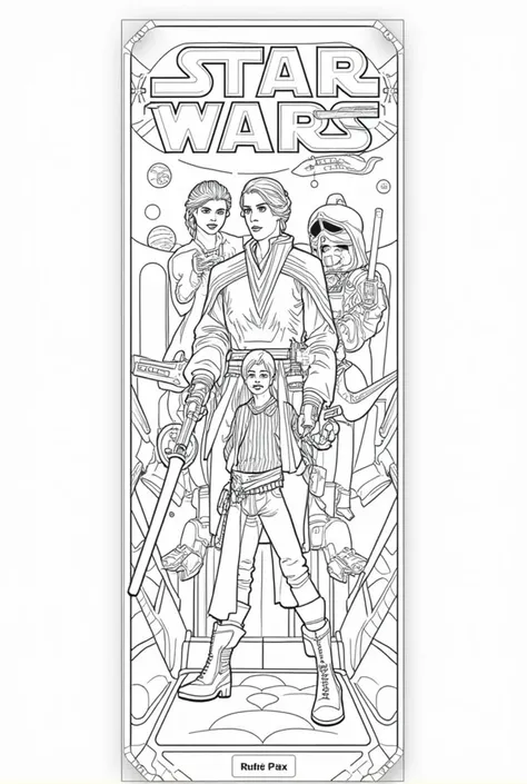 Star Wars coloring page that can become a bookmark