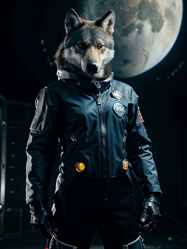 wolf-hybrid, space suit, sci-fi,