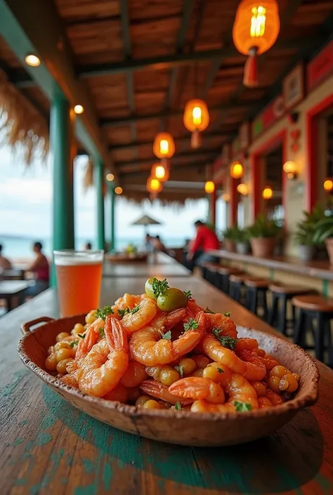 Here is an idea for an attractive prompt that highlights the specialties and atmosphere of “Los Chilangos”:

Welcome to Los Chilangos! A unique corner where the fresh flavors of the sea and the most select drinks of Mexico come together. Enjoy the best shr...