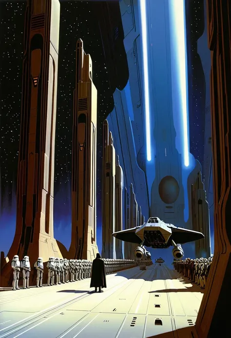 Moment of Final Battle, by Ralph McQuarrie.
best quality, masterpiece, intricate details, ultra-detailed