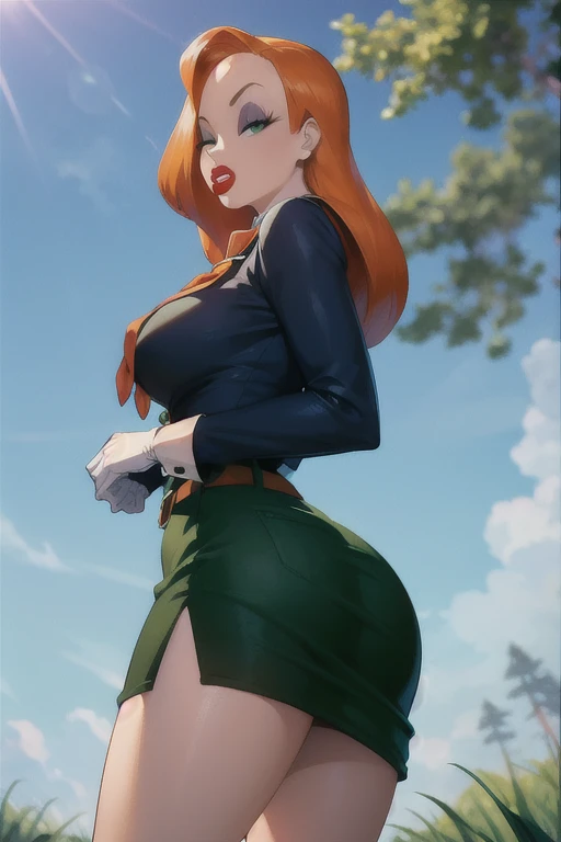 bust school girl, school uniform. girl great ass obra maestra, the best quality,
1 girl, jessicaranger, orange hair, long hair, ...