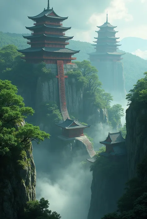 Create fantasy versions of iconic locations from Onimusha 3. For instance, instead of a regular castle, design an ancient fortress floating in the sky or a shrine that serves as a portal to other realms. Incorporate mystical forests, enchanted mountains, o...