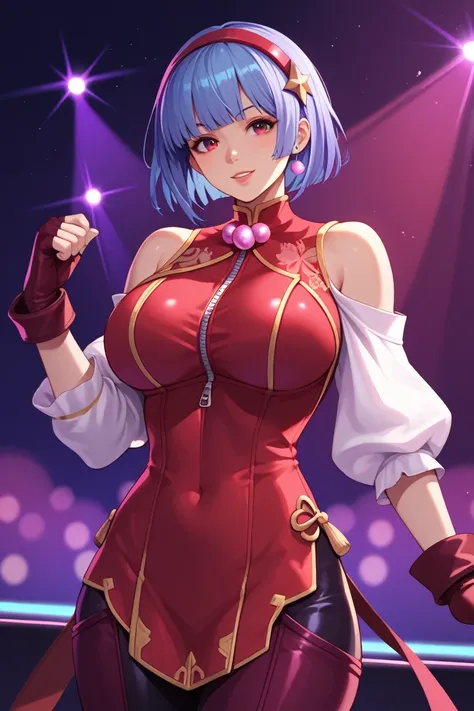 score_9_up, score_8_up, score_7_up,score_6_up, score_5_up, score_4_up , 1girl, solo, huge breasts, kula, blue hair, red eyes, bo...