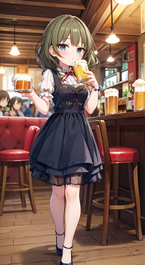 idol master,cinderella girls,gao yuanfeng,drinking beer at a pub,