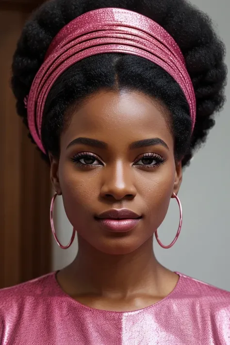 uma mulher com um grande afro hair usando um colar, afro, black woman, , Afro-americano, , afro futurist, com afro, afro hair,, bela, photo of a black woman, African black princess, African-American woman, afro futurism, stunning woman, Dark skin,,,Perfect...