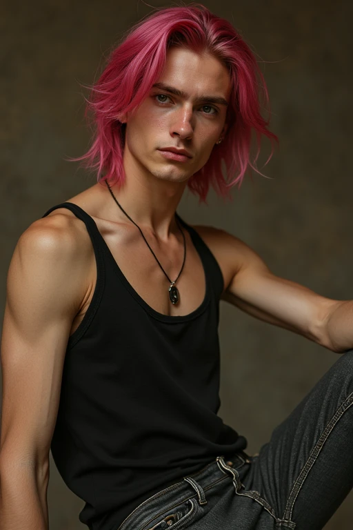 Men pink hair