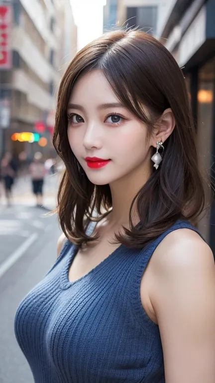 Urban beautiful girl college student, masterpiece, light makeup, Red lips, Silver Hair, Gaudy long hair, Street Background, beautiful, elegant. More about Span, Master Works, Authentic texture, Cinematic Lighting Realism, Perfect job, 16k, High resolution,...