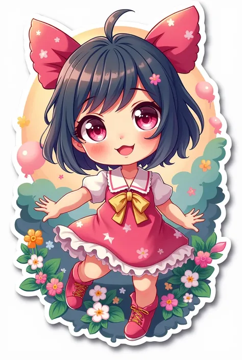 Attractive and eye-catching anime image to use on stickers for sale on Etsy 